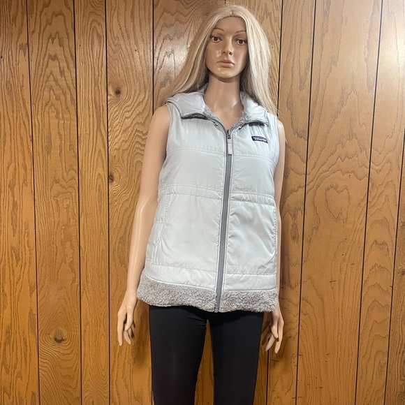 Patagonia" Vest Los Gatos -Hooded-Reversible-Gray - Picture 11 of 16